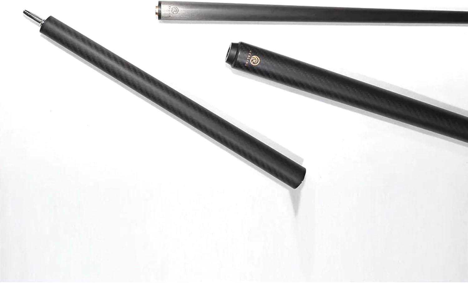 KHEALING ビリヤード キュー カーボン 黒電木皮頭 PVC+黒電木先角 T